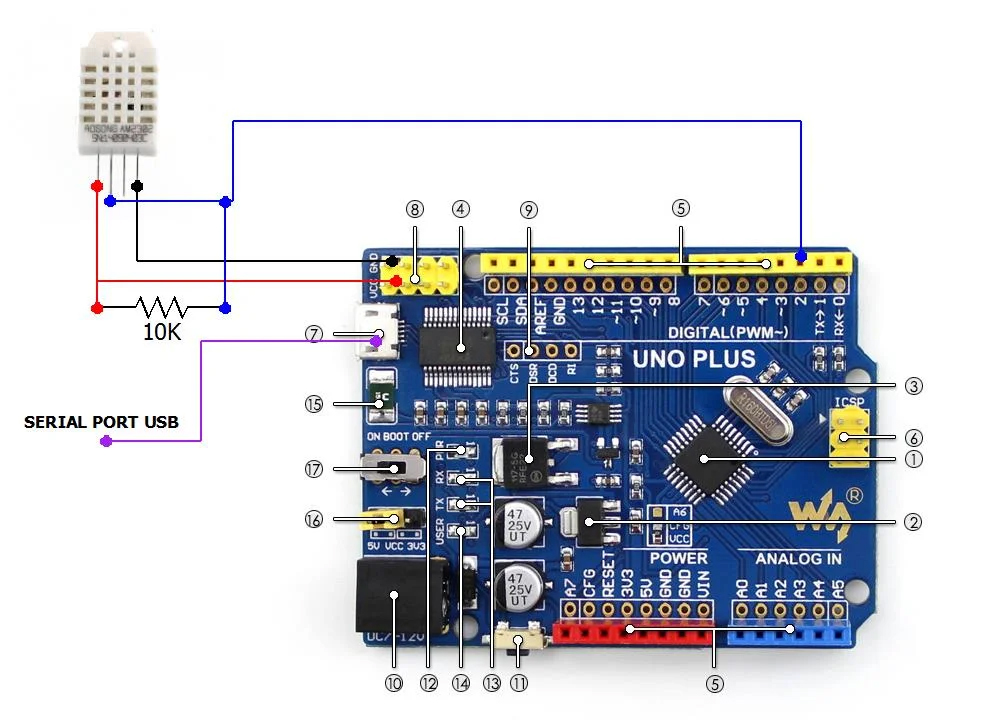 DHT22-AM2302 ماژول دما و رطوبت