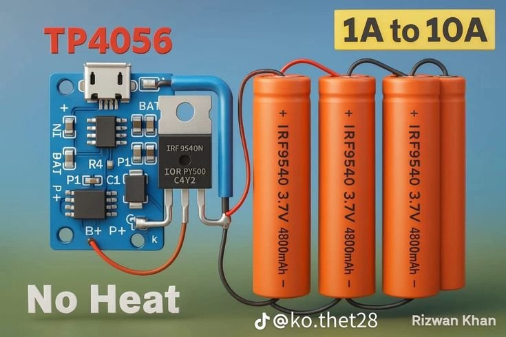 TP4056 ماژول باتری چارج لیتیوم 1 چیپ