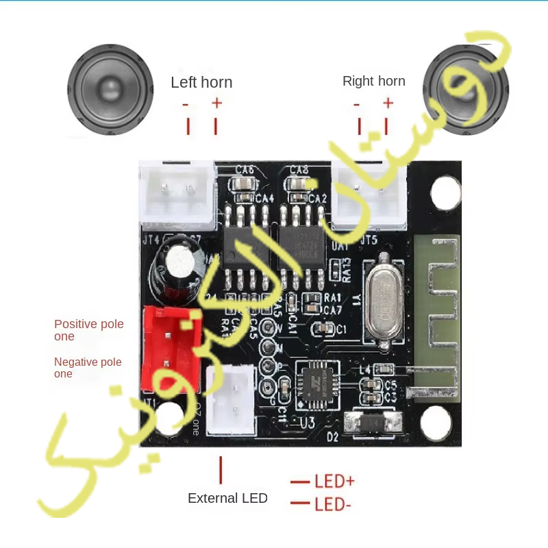 2X5W 5V Amplifier Bluetooth آمپلی فایر