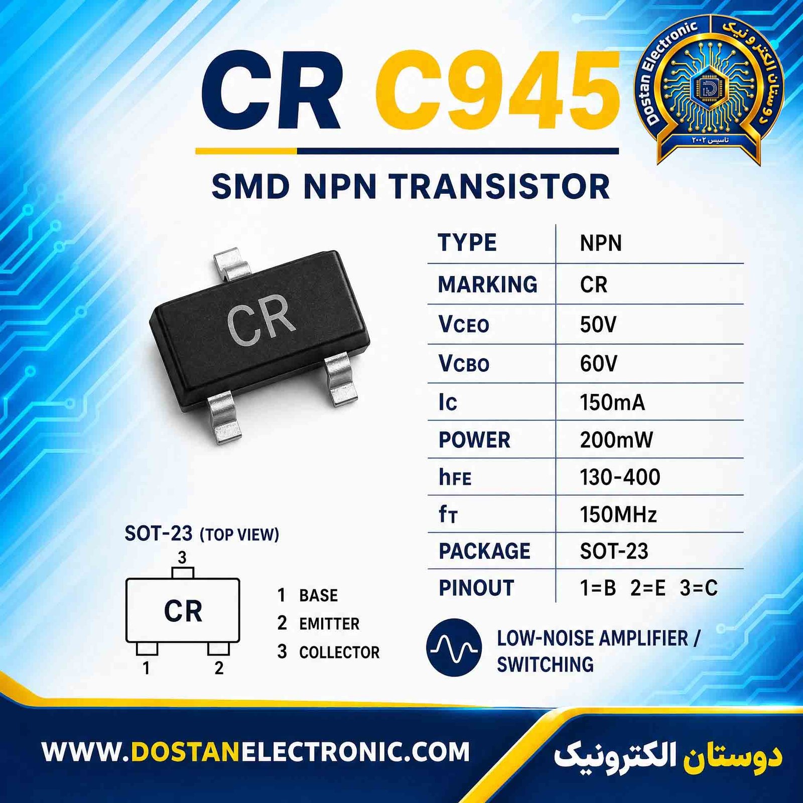 CR C945 SMD SOT-23